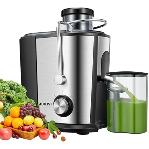 Juilist Juicer Machines, Up to 900W Juicer with Anti-drip & Anti-slip Function Cover