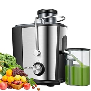 Juicer Machines, Up to 900W Juicer with Anti-drip & Anti-slip Function, Juicers Whole Fruit and Vegetable with 3-Inch Wide Mouth Food Chute, 2 Speeds, Recipe Included, Easy to Clean 600W
