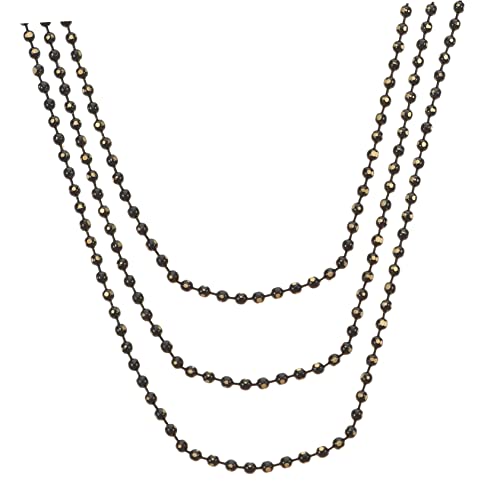 EXCEART 3 Pçs Corrente De Contas De Cobre Para Fabricação De Roupas Corrente De Bolas De Cobre Para