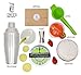 Margarita Cocktail Kit - Set of Rocks Glasses | Stainless Cocktail Shaker & Jigger | Citrus Squeezer | Rokz Lime Infused Margarita Salt | Recipe Cards. The Perfect Margarita Kit Gift Set!