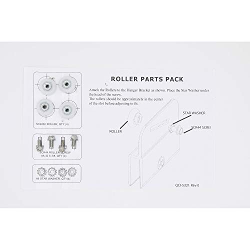 Basco Shower Door Rollers 3/4 Inch Diameter Replacements For Sliding Shower Doors,White,Ecpproller #TOP1