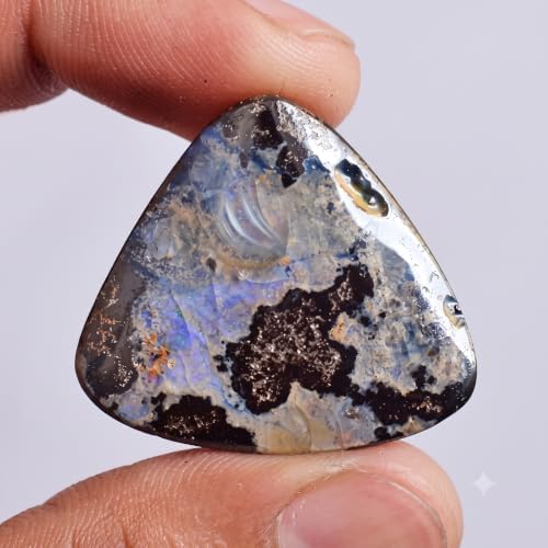 Natural Multicolor Boulder Opal 45 Ct Fancy Cabochon Loose Gemstone Single Stone for Ring Pendant Necklace Making DIY Craft Jewelry 27x29x7 mm image 3
