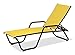 Telescope Casual Furniture Gardenella Sling Collection Four-Position Stacking Aluminum Chaise, Yellow, Textured Kona Finish