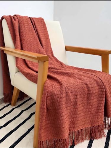 Xale Favo de Mel Para Cama Sofá Poltrona 2,0x1,2cm (Terracota)