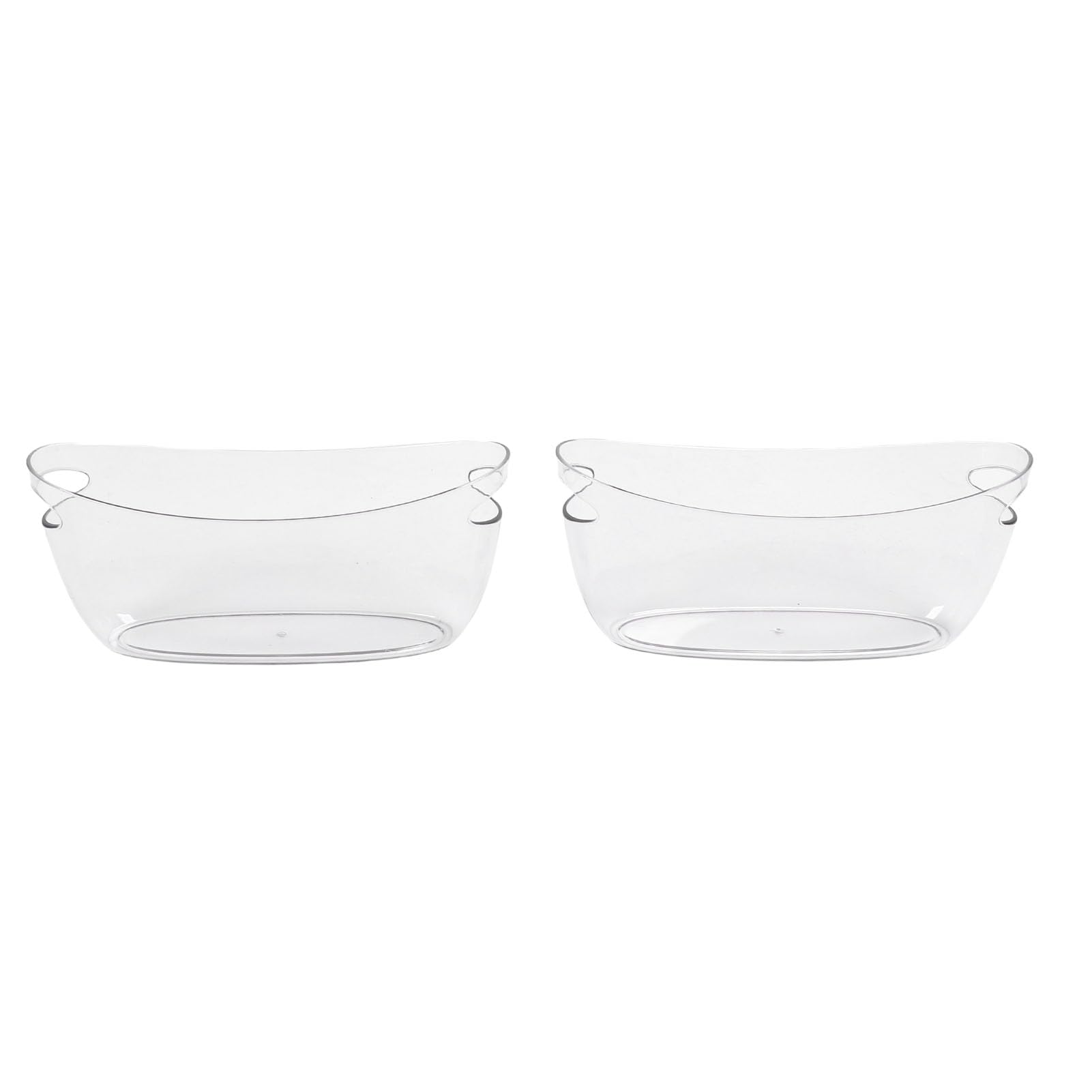 2-teiliges transparentes Eiskübel-Set, 5 l, großes Fassungsvermögen, PET-Getränkebehälter mit 2 Schaufeln für Wein, Champagner, Bierflaschen, ideal für Partys, Zuhause, Bar