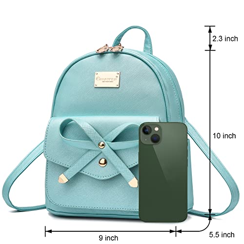 Image of I IHAYNER Girls Bowknot Cute Leather Backpack Mini Backpack Purse for Women