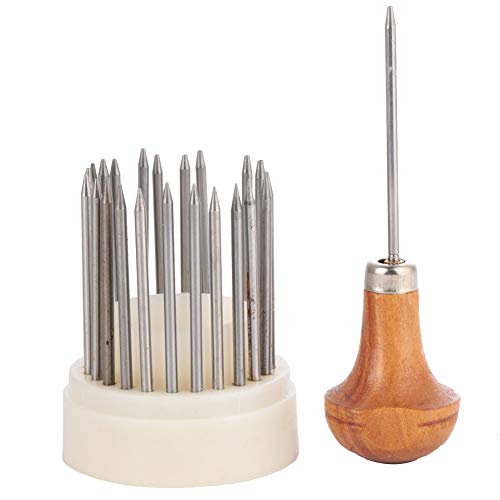 Outils de bijoux en métal pour sertir les pierres en vrac avec poignée ergonomique (Lot de 23)