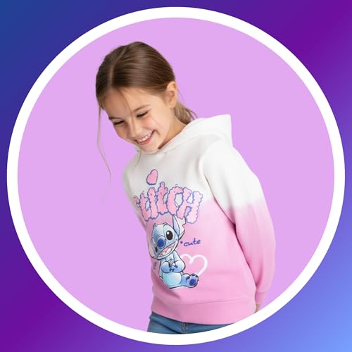Sweat à capuche pour enfants Disney Stitch pull rose fille 3-8 ans - 2