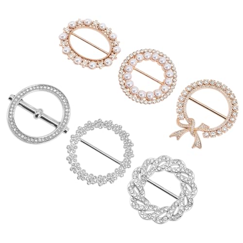 Pinzas para camisetas reguladoras de cintura con anillo metálico anticaída para bufandas