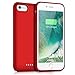 Trswyop Funda Batería para iPhone 6/6S/7/8, [6000mAh] Funda Cargador Portatil Ultra Capacidad Carcasa Batería Recargable Batería Externa para 6/6S/7/8 - Rojo [4,7 Pulgadas]