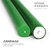 CANDWAX Green Taper Candles Pack of 4 - Slow Burning Dripless Unscented Straight Candles 12 inch - Ideal for Dinner Table - Smokeless Long Candlesticks