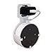 The Spot Outlet Wall Mount Hanger Stand - No Messy Wires or Screws - Multiple Colors - the Ultimate Holder Case for Round Dot Puck Speakers - Great for Kitchens and Bathrooms by Mount Genie (White)