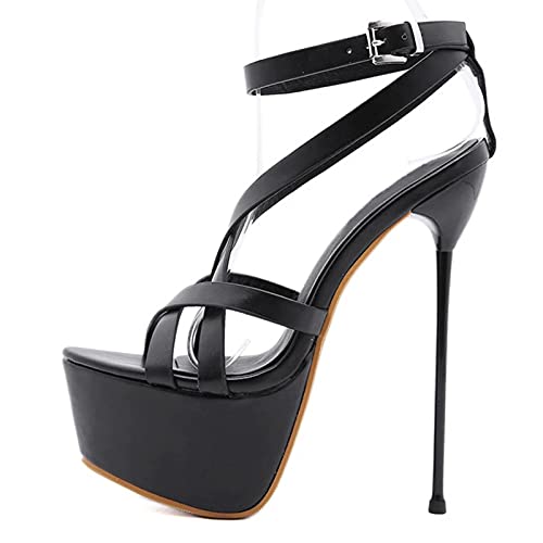Escarpins party platform 17cm dotés de talons aiguilles et bout ouvert