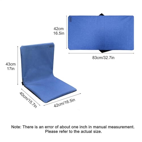 Siège de stade pliable et coussin de camping portable imperméable bleu - 3
