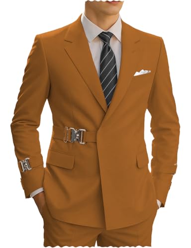 Men's Suits Formal Slim Fit 2 Piece Notch Lapel Business Tuxedo Blazer+Trousers Wedding Grooms Groomsmen