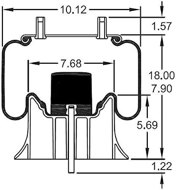 Torque Trailer Air Spring Bag Replacement for Firestone 9978, W01?358?9978 | Hendrickson S28929, C28929, C29928, S29928 Goodyear 1R12?1179, 1R12?668 Dayton 452?9978 Contitech 67588, 69744, 9 10?14 P 959
