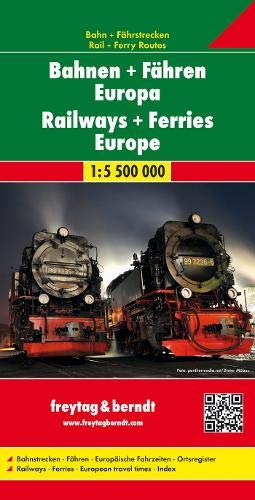 Railways + Ferries Railway Map Europe