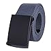 JINIU Canvas Web Belt Military Style Black Buckle solid color 51" Long 1.5" wide