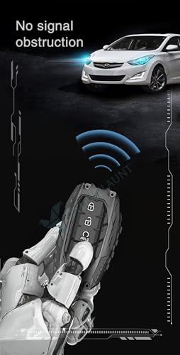 Image of Transformer Series Car Key Cover Compatible with Creta 2024 2025 2026, Venue, Alcazar | 4 Button Metal Smart Key Case | Premium Waterproof Soft Silicone Key Shell with Keychain