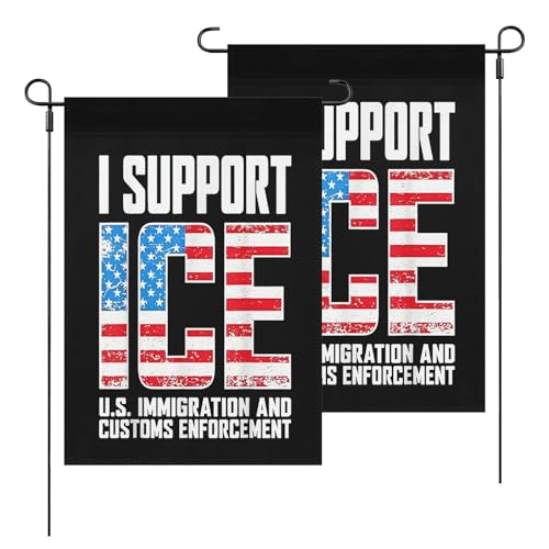 I Support IceS Us Immigration And Customs Enforcement Yard Flags Vintage
