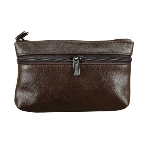 Cartera de Cuero genuino negro con tarjetero elegante de piel de vaca para hombre