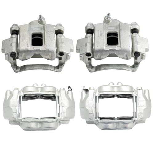 Image of TRQ Front and Rear Brake Caliper Set Zinc Coated Brackets Hardware Compatible with 2010-2022 Lexus GX460 2010-2015 Toyota 4Runner