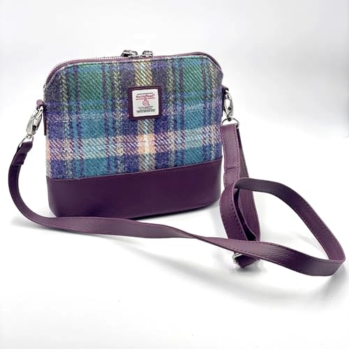 Harris Tweed Women’s Square Shoulder Country Green Designed Bag – Handwoven Wool from Scotland3