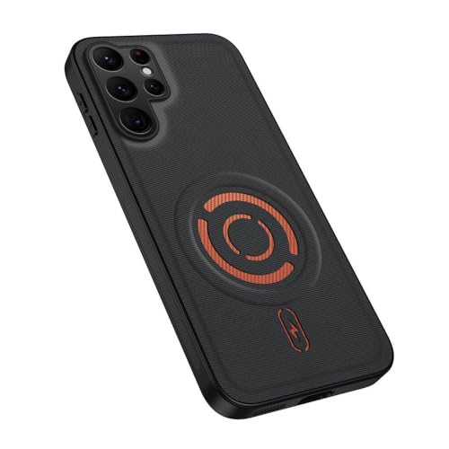 MTRIEBA Magnetic Phone Case for Samsung Galaxy S24 Ultra, Black