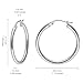 Hoops & Loops - Sterling Silver 30mm High Polished Click Top Hoop Earrings in Sterling Silver