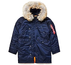 ジャケット・アウター Alpha Industries N3B Small Made in U.S.A Alpha Industries Men's Slim Fit N-3b Parka, Black, 5X-Small