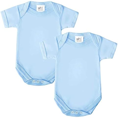 Blue Cotton Baby Bodysuits, 2 Pack Cover