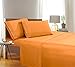 Produktbild Eleganter Komfort, Fadenzahl, Falten- und farbbeständig, ägyptische Qualität, 3-teiliges Bettwäsche-Set mit Bettlaken, Spannbetttuch und 1 Kissenbezug Traditionell Full Joyful Orange