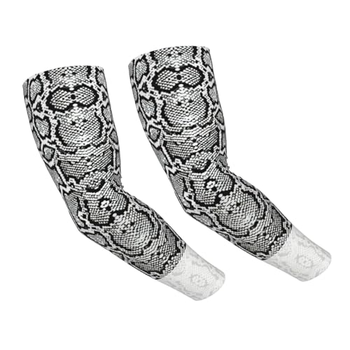 Mangas refrescantes para adultos, piel de serpiente, elástica, de seda de hielo, protección solar, para exteriores, deportes, correr, ciclismo