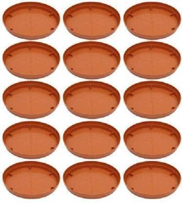 PlantaZee Flower Pot Plant Saucer Base Plate Planter Tray 9 inch Terracotta (Set of 15 Plant Container Set Plant Container Set (Pack of 15, Plastic) Plant Container (B09MLS15LY) Amazon Price History, Amazon Price Tracker