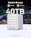 ORICO All-Flash 5-Bay USB-C Docking Station 10Gbps Compatible HUB Expansion for 2.5”SATA HDDs and SSDs with Built-in Cooling Fan Up to 40TB-8858RC3