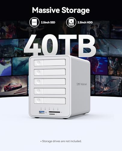 ORICO All-Flash 2.5-inch USB-C Docking Station with 5 Gbps Data Transfer Speed, Compatible with 2.5'' SSD, Featuring 10 Gbps Hub Expansion and Support for Up to 40 TB Storage Capacity - image 2
