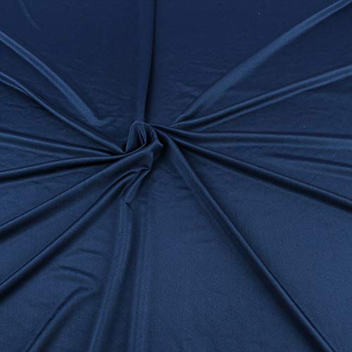 New Creations Fabric & Foam Inc, 59/60" Wide 80% Nylon 20% Spandex Fabric, Swimwear/Active wear (Navy Blue, 1 Yard)