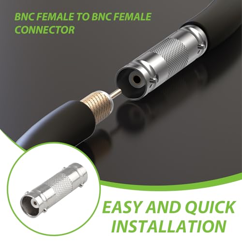 brileze 10 Pcs BNC Female to Female Coupler Connector Adapter BNC in Line Adaptor Socket for Cctv Security Camera Video Sdi/Bnc Cable Joining Extension Straight Connector Adaptor, Silver - Image 5