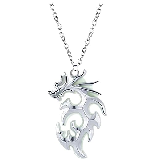 Dragon Necklace Stainless Steel Dragon Necklace Glow in the Dark Dragon Necklace for Women Men Summer Graduation Necklace Jewelry Gift