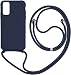 Produktbild Bigcousin Handykette kompatibel mit Samsung Galaxy A91/M80S/S10 Lite,Handyhülle mit Band,Silikon Seil Necklace Hülle,Schutzhülle mit Kordel in Blau