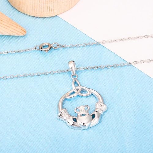 Collier argent 925 pendentif couronne cœur anti-ternissement - 3