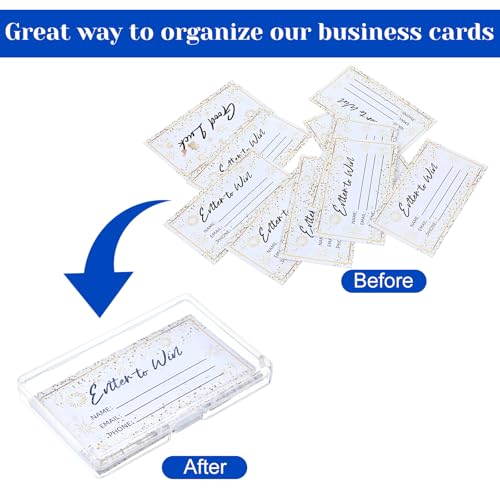 Caeuiciw 50 Packs Business Card Case, Credit Cards Cases, Eyelash Cases Holder, Plastic Clear Small storage Case for Business Cards, Credit Card, Eyelash and Gadgets