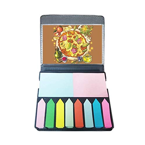 Pizza aux légumes italiens boîte marque-page autocollant papeterie