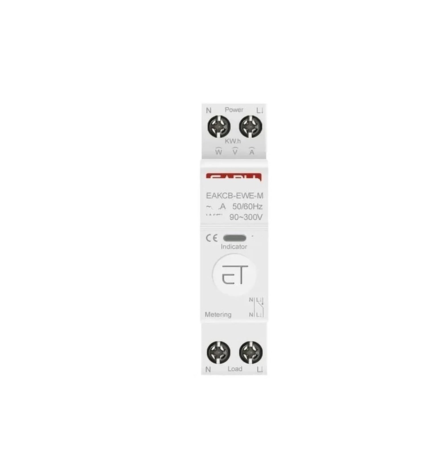 JNVFTCUX EAKCB-EWE-M Intelligent Circuit Breaker 1P 63A Power Energy kilowatt-Hour Voltage and Current Meter Protector Voice Remote(1-63a)