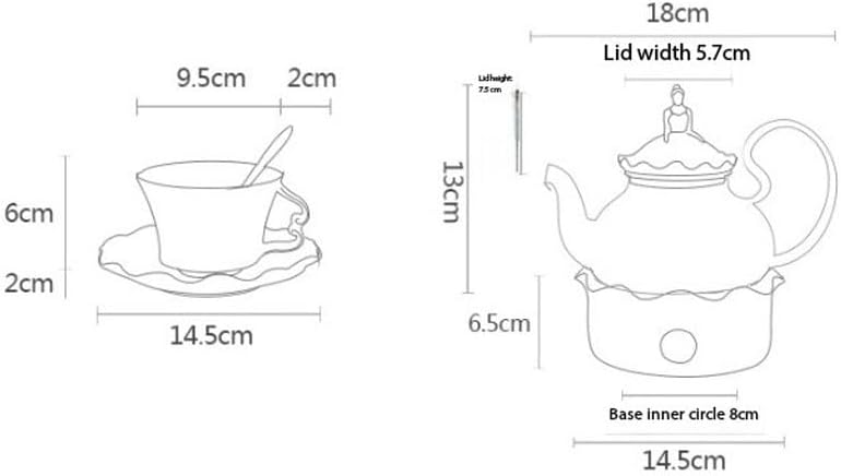 European Ceramic Afternoon Tea Set Stove Sets Fruit Teapot Flower