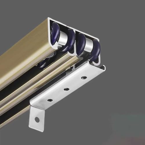 Kit de herrajes para puertas correderas para armarios y puertas de granero, ajustable y fácil de instalar