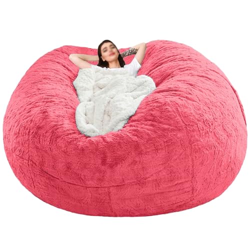 Puf De Piel Sintética, Puf Gigante De Lujo para Adultos De 5/6/7 FT, Puf Ultra Suave (sin Relleno), Pufs para Salón