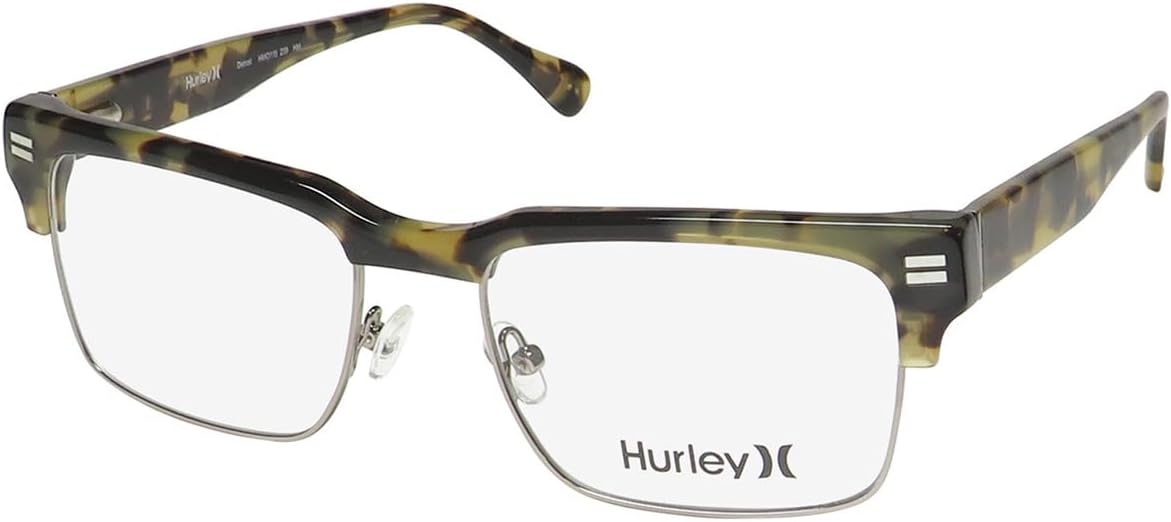 Hurley Hmo115 Detroit Eyeglass Frame/Glasses Square Lenses Eyewear For Men Demo Lenses Included