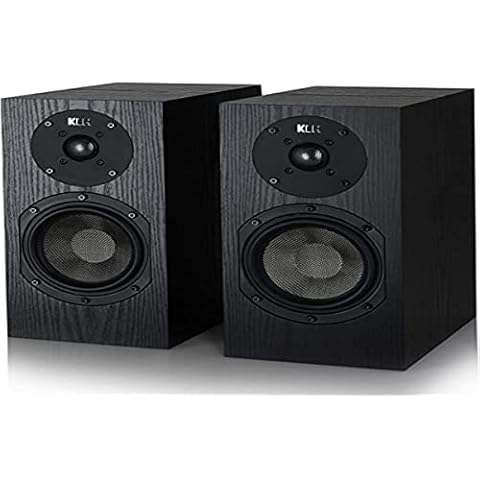 KLH Albany II 2-Way Bookshelf Speakers for Premium Studio Music |High Performance Home Theater|Hi-Res Surround Sound |Deep Bass Port | Detachable Magnetic Grille | Black (Pair) Cover