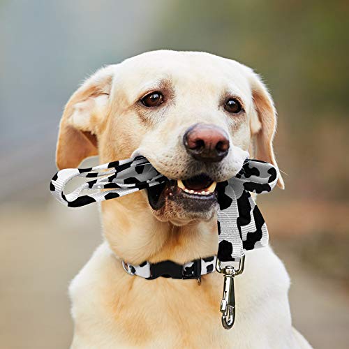 Cow Print Dog Bandana Collar And Leash Set For Daily Dogs Outdoor Walking Running Training Small Medium Pet Puppy Lovers Gifts Set Of 3 #TOP1